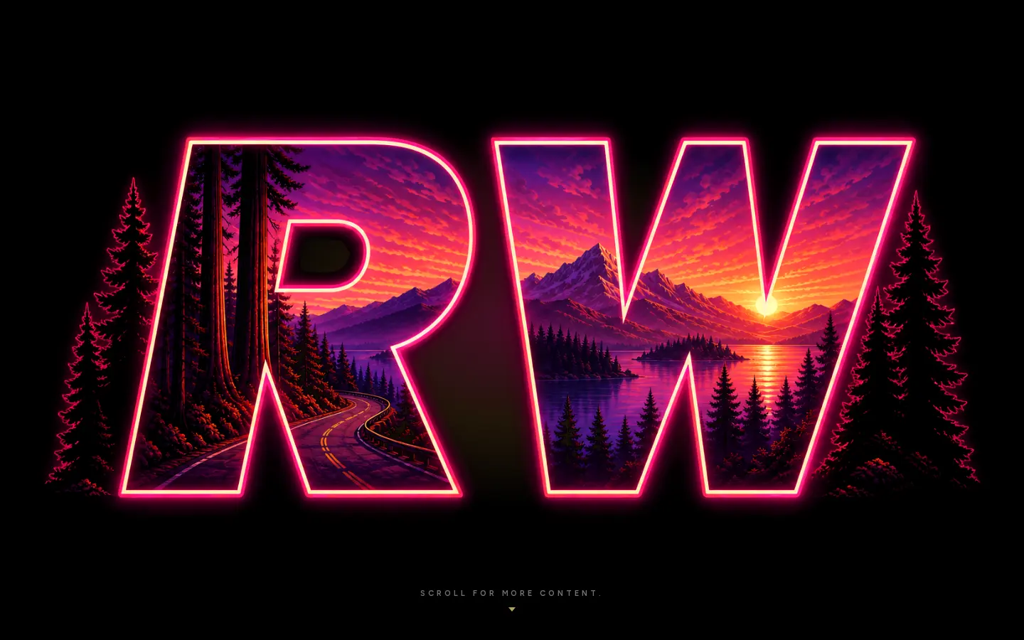 Animierter Einstieg der Startseite mit dem RW-Logo